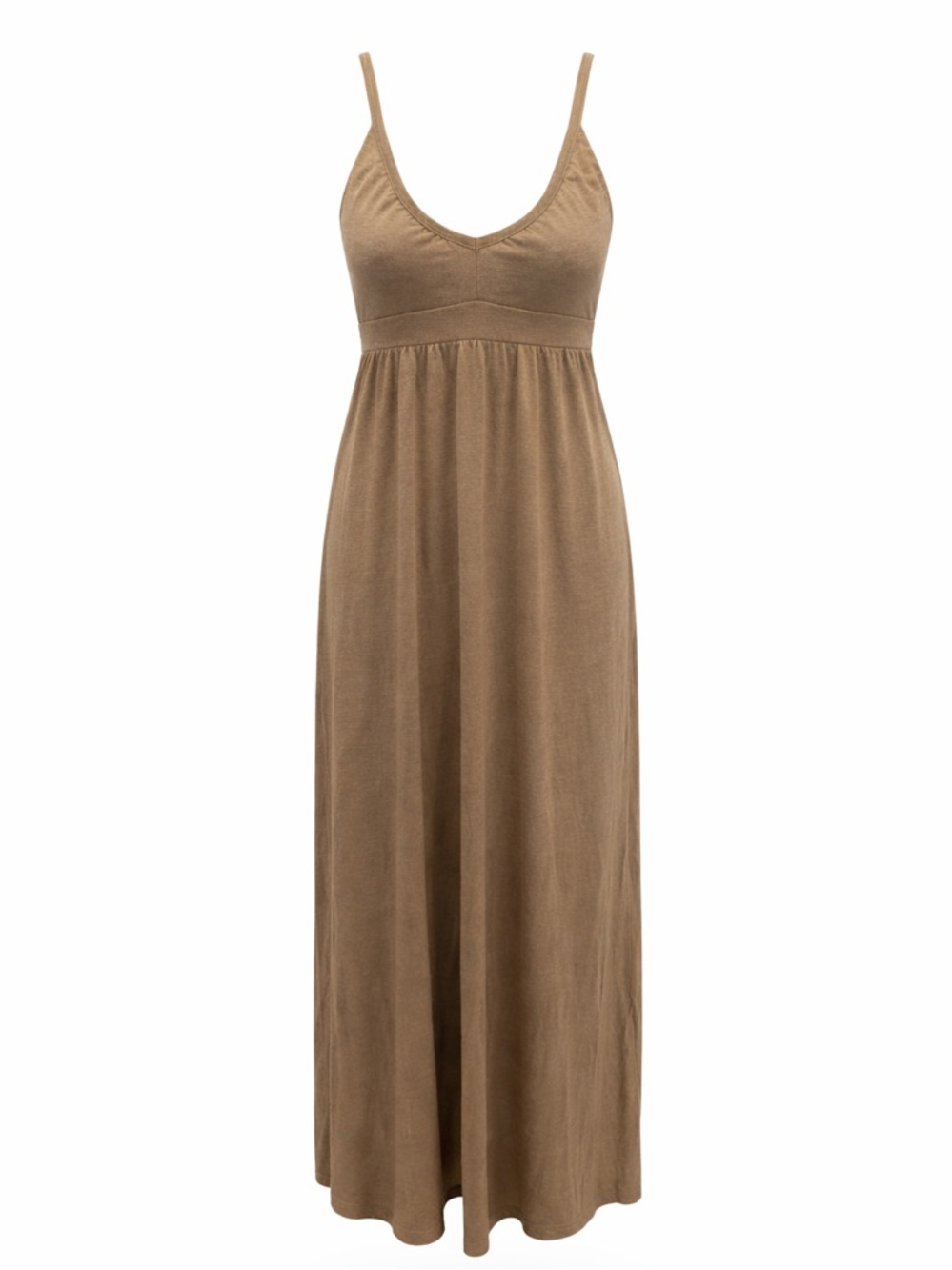 Old Navy Brown Maxi Dress with Spaghetti Straps